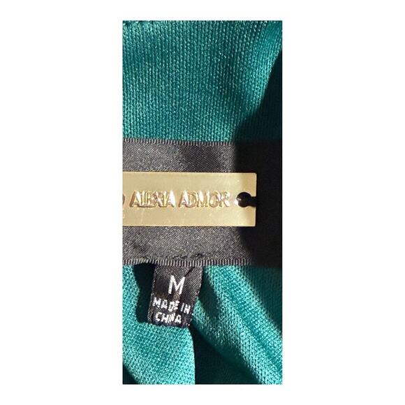 NEW Alexia Admor Women’s Medium Emerald Silena‎ Sequin Dress NWOT V-Neck Midi - Picture 7 of 7